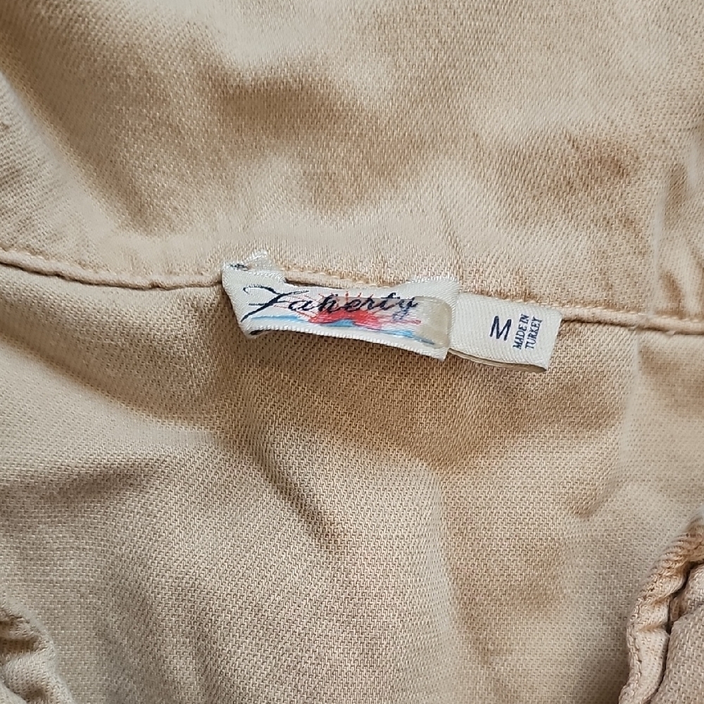 Faherty Light Tan Button-Up Romper - image 2